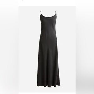 J. Crew Black Gwyneth slip Dress